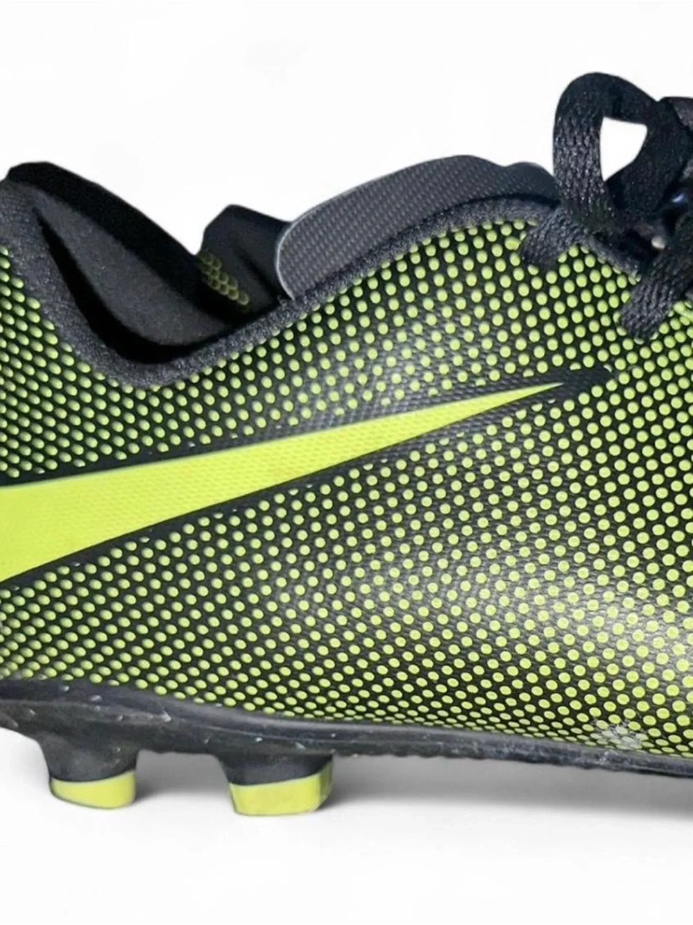 Nike Kids Neon Yellow and Black Soccer Cleats